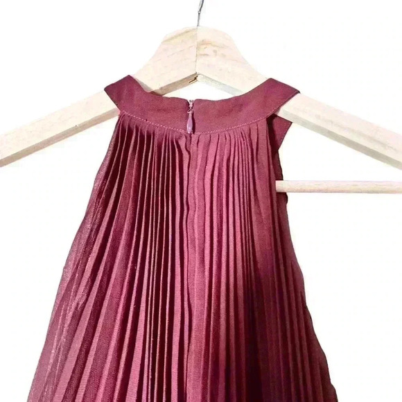 Keepsake CLARITY MINI DRESS Scarlet  Accordion Pleated Dress Sz XS - Picture 4 of 7